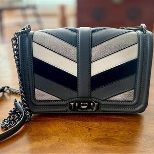 Rebecca Minkoff Gray Love Patchwork Crossbody Bag